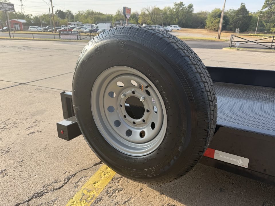 New #038766 2027 DIAMOND T SLT 14 X 79 SINGLE AXLE 7K SCISSOR LIFT TILT TRAILER W/ SPARE