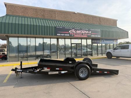 New #038766 2027 DIAMOND T SLT 14 X 79 SINGLE AXLE 7K SCISSOR LIFT TILT TRAILER W/ SPARE