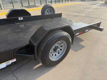 New #038766 2027 DIAMOND T SLT 14 X 79 SINGLE AXLE 7K SCISSOR LIFT TILT TRAILER W/ SPARE