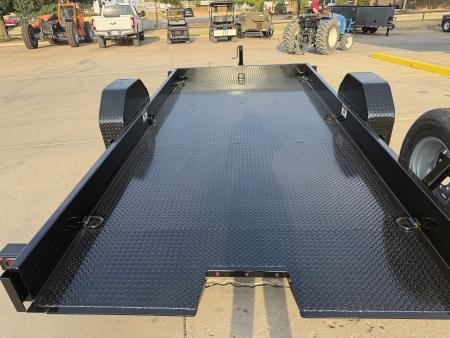 New #038766 2027 DIAMOND T SLT 14 X 79 SINGLE AXLE 7K SCISSOR LIFT TILT TRAILER W/ SPARE