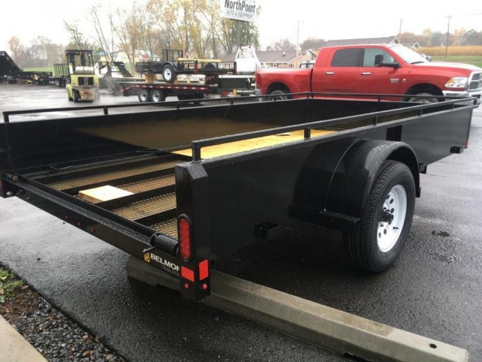 New 2027 Belmont - 6x12 Solid Side Utility Trailer - Black