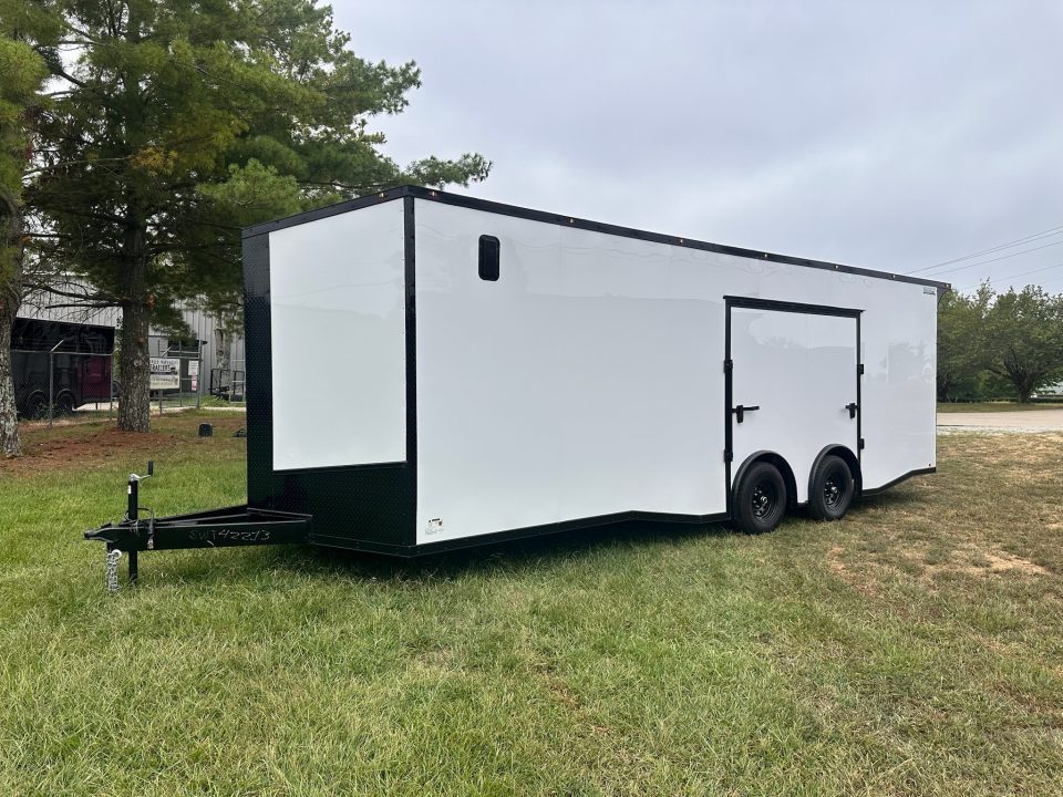 New 2027 8.5x24 Race Trailer - Finished Interior- 5200LB Torsion - Full Escape Door-Removable Fender
