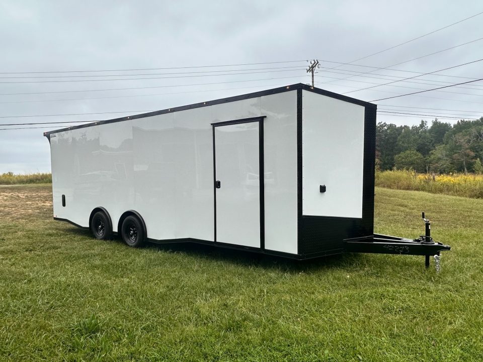 New 2027 8.5x24 Race Trailer - Finished Interior- 5200LB Torsion - Full Escape Door-Removable Fender