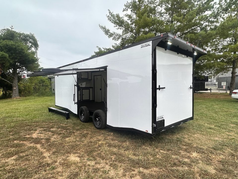 New 2027 8.5x24 Race Trailer - Finished Interior- 5200LB Torsion - Full Escape Door-Removable Fender
