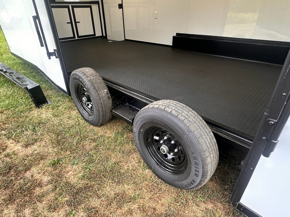New 2027 8.5x24 Race Trailer - Finished Interior- 5200LB Torsion - Full Escape Door-Removable Fender