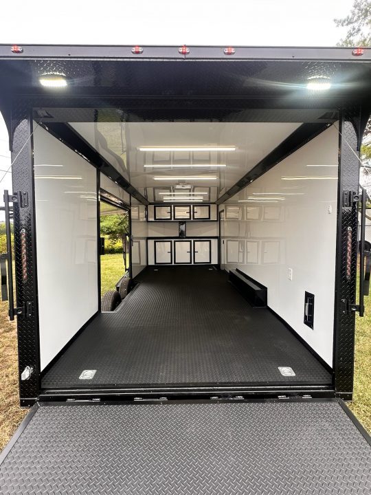New 2027 8.5x24 Race Trailer - Finished Interior- 5200LB Torsion - Full Escape Door-Removable Fender