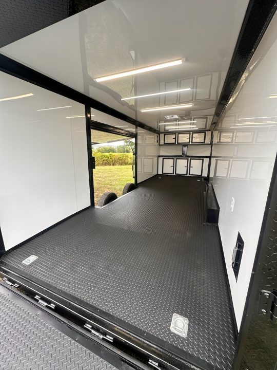 New 2027 8.5x24 Race Trailer - Finished Interior- 5200LB Torsion - Full Escape Door-Removable Fender