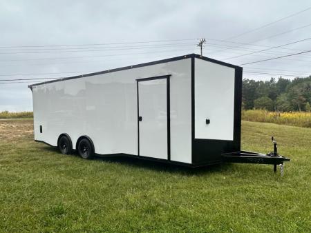 New 2027 8.5x24 Race Trailer - Finished Interior- 5200LB Torsion - Full Escape Door-Removable Fender
