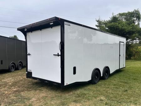 New 2027 8.5x24 Race Trailer - Finished Interior- 5200LB Torsion - Full Escape Door-Removable Fender