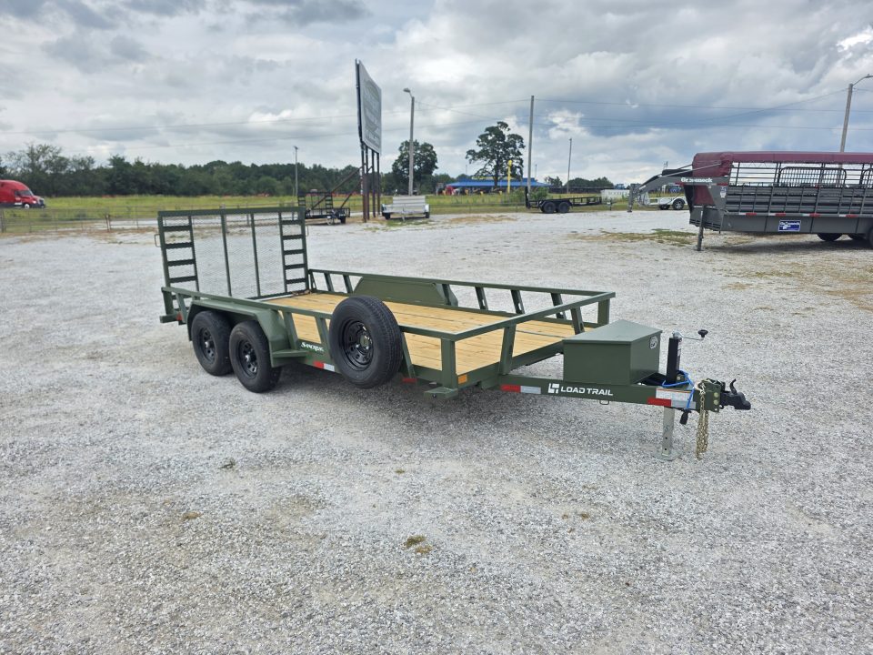 New 2027 LOAD TRAIL TANDEM UTILITY W/ 4' RAMP GATE (ARMY GREEN)