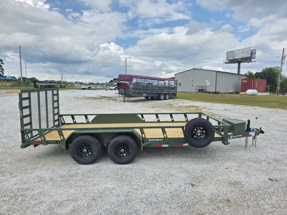 New 2027 LOAD TRAIL TANDEM UTILITY W/ 4' RAMP GATE (ARMY GREEN)