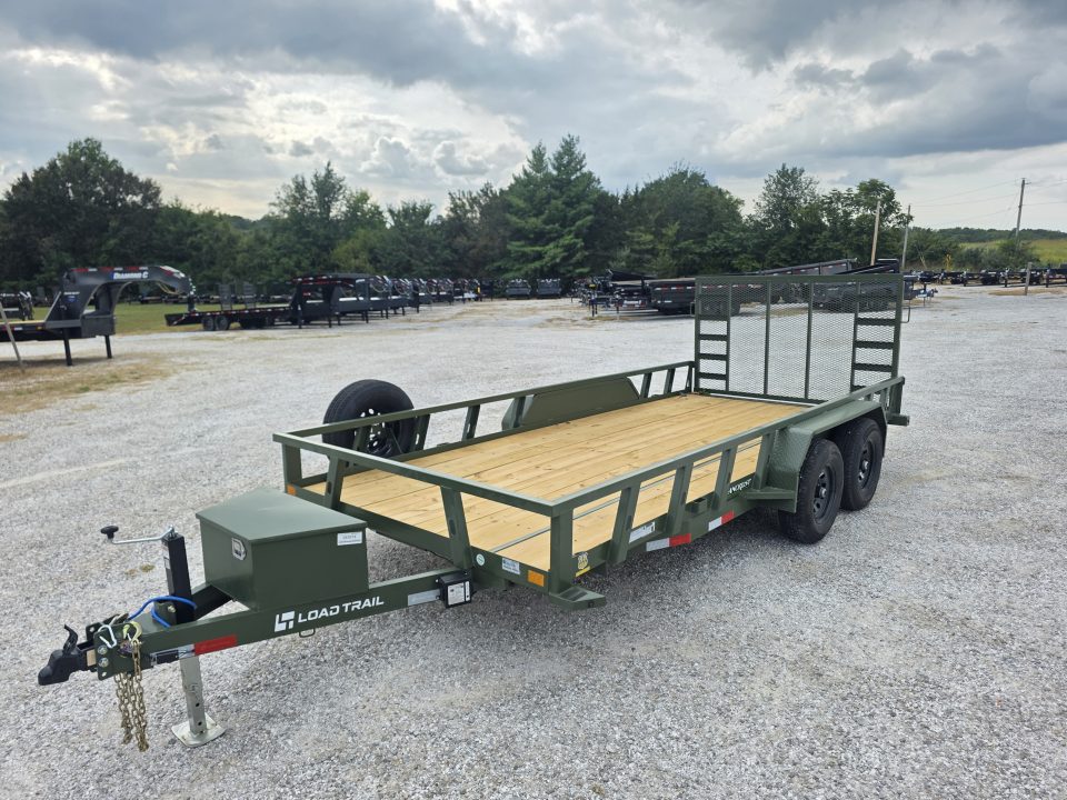 New 2027 LOAD TRAIL TANDEM UTILITY W/ 4' RAMP GATE (ARMY GREEN)