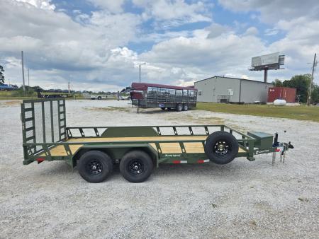 New 2027 LOAD TRAIL TANDEM UTILITY W/ 4' RAMP GATE (ARMY GREEN)