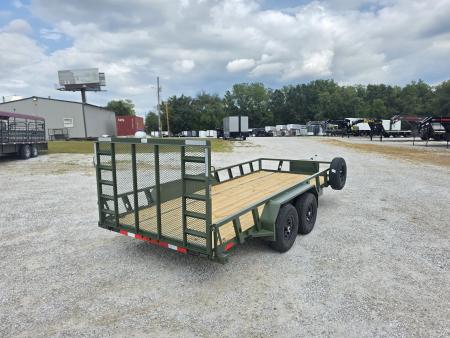 New 2027 LOAD TRAIL TANDEM UTILITY W/ 4' RAMP GATE (ARMY GREEN)