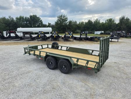 New 2027 LOAD TRAIL TANDEM UTILITY W/ 4' RAMP GATE (ARMY GREEN)