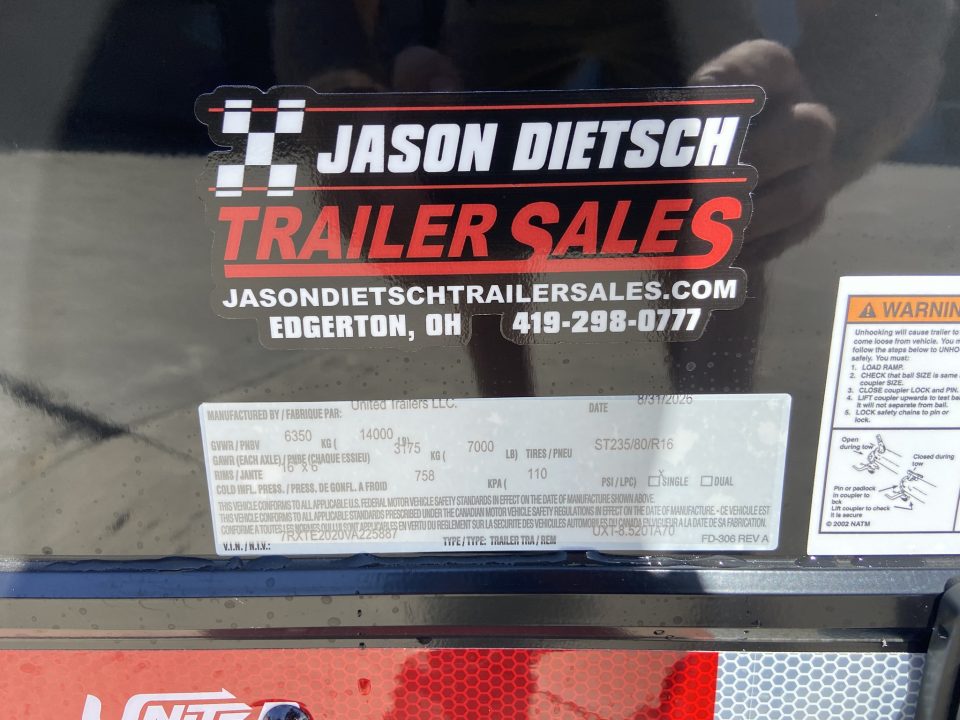 New United Trailers UXT-8.5X20 Contractor Tool Crib