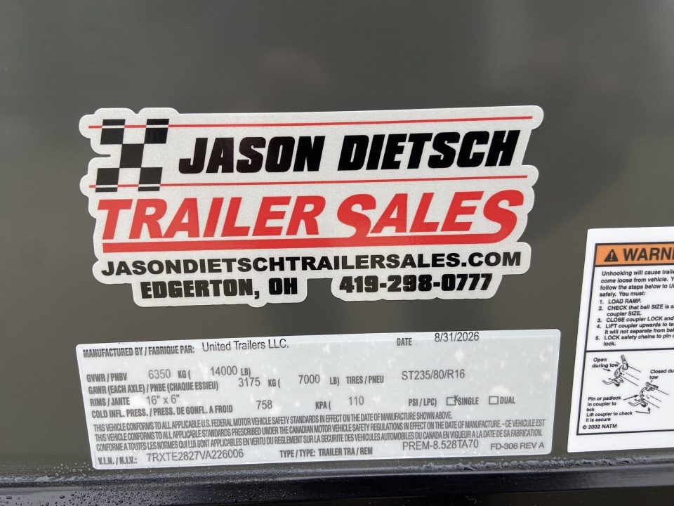New United Trailers UXT-8.5X20 Contractor Tool Crib