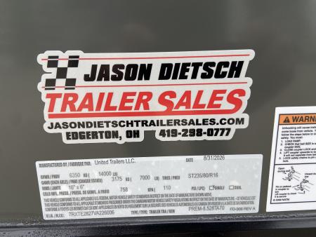 New United Trailers UXT-8.5X20 Contractor Tool Crib