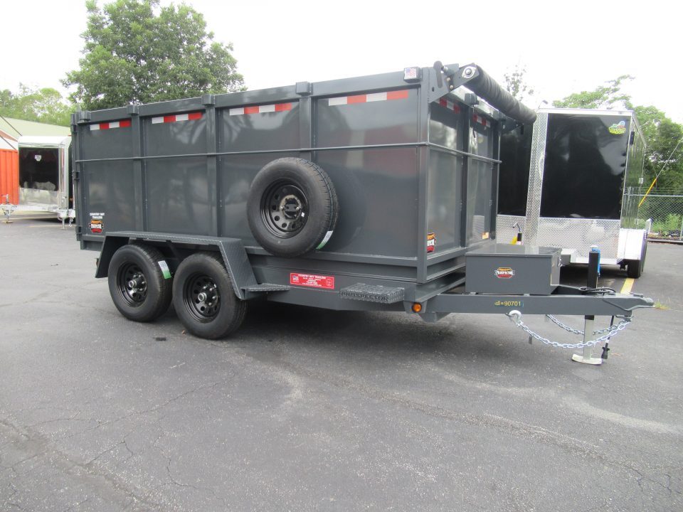 New 2027 Covered Wagon 6x12 Dump w/4' Sides, 6K Axles