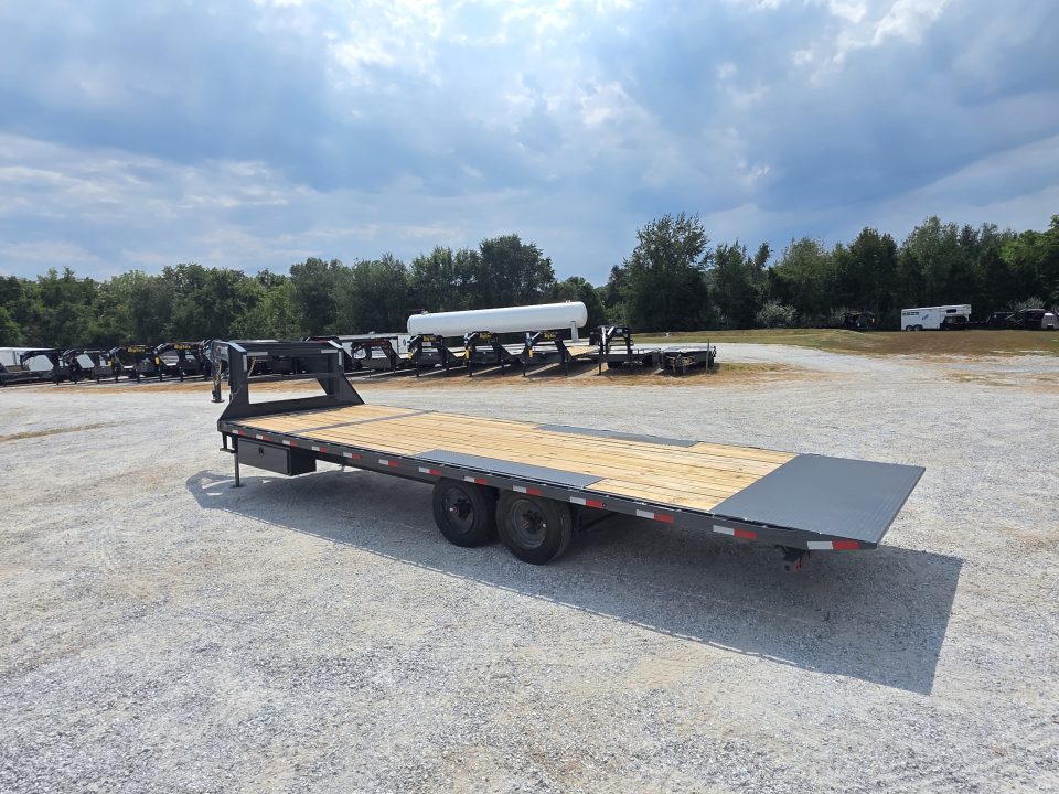 New 2027 Lamar Trailers 102 X 26 TANDEM GN DECK OVER POWER TILT W/ HYDRO JACKS/ TUFF WIRELESS