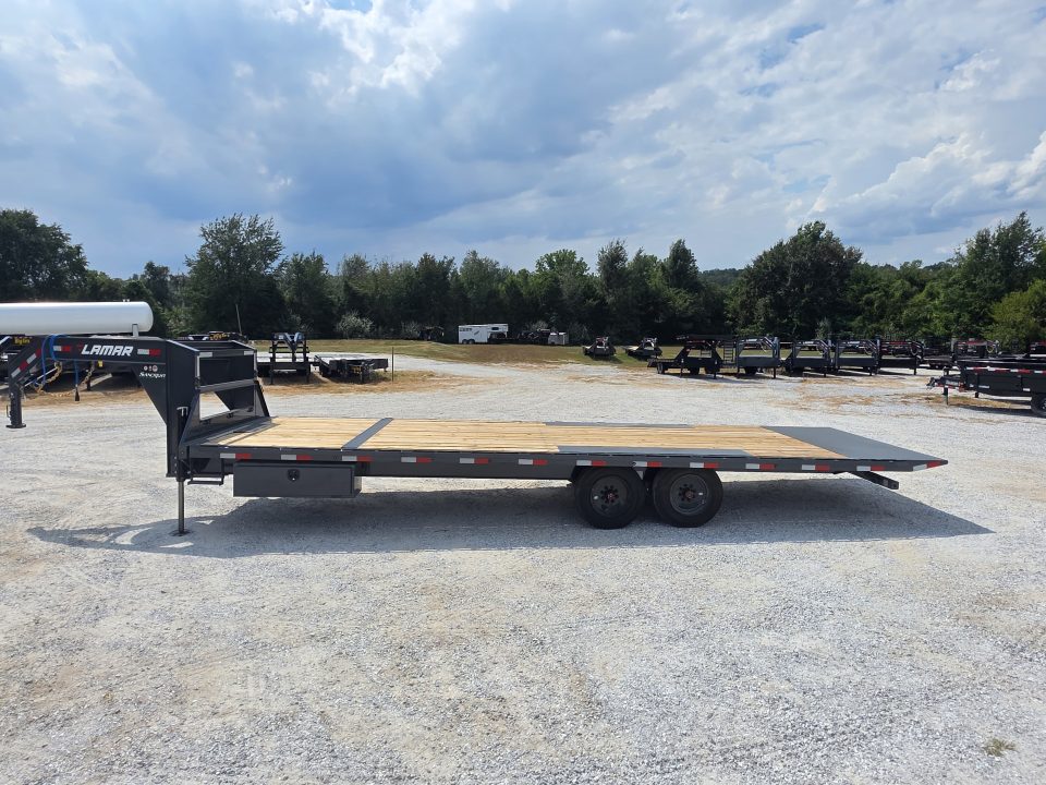 New 2027 Lamar Trailers 102 X 26 TANDEM GN DECK OVER POWER TILT W/ HYDRO JACKS/ TUFF WIRELESS