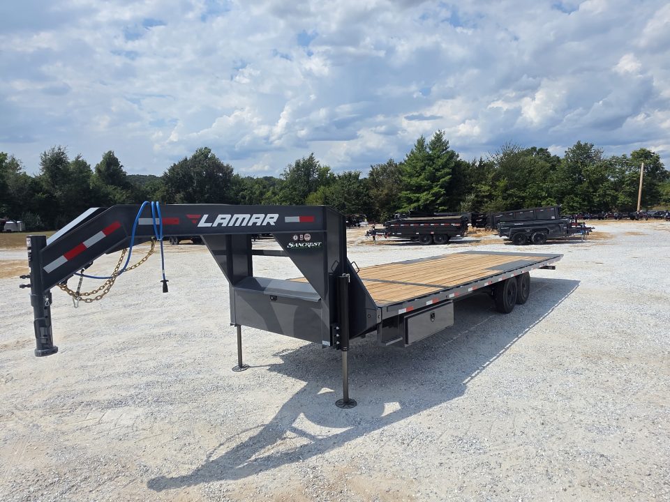 New 2027 Lamar Trailers 102 X 26 TANDEM GN DECK OVER POWER TILT W/ HYDRO JACKS/ TUFF WIRELESS
