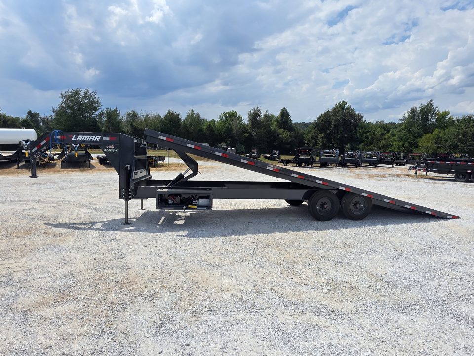 New 2027 Lamar Trailers 102 X 26 TANDEM GN DECK OVER POWER TILT W/ HYDRO JACKS/ TUFF WIRELESS
