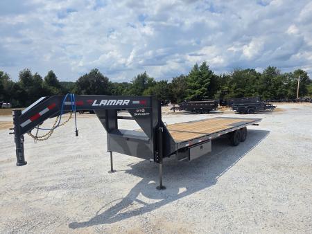 New 2027 Lamar Trailers 102 X 26 TANDEM GN DECK OVER POWER TILT W/ HYDRO JACKS/ TUFF WIRELESS