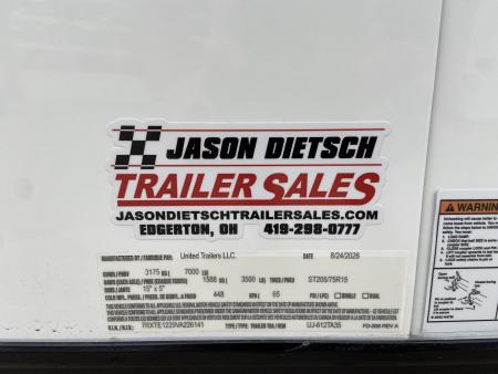 New United Trailers UJ-6X12 Cargo Enclosed Trailer