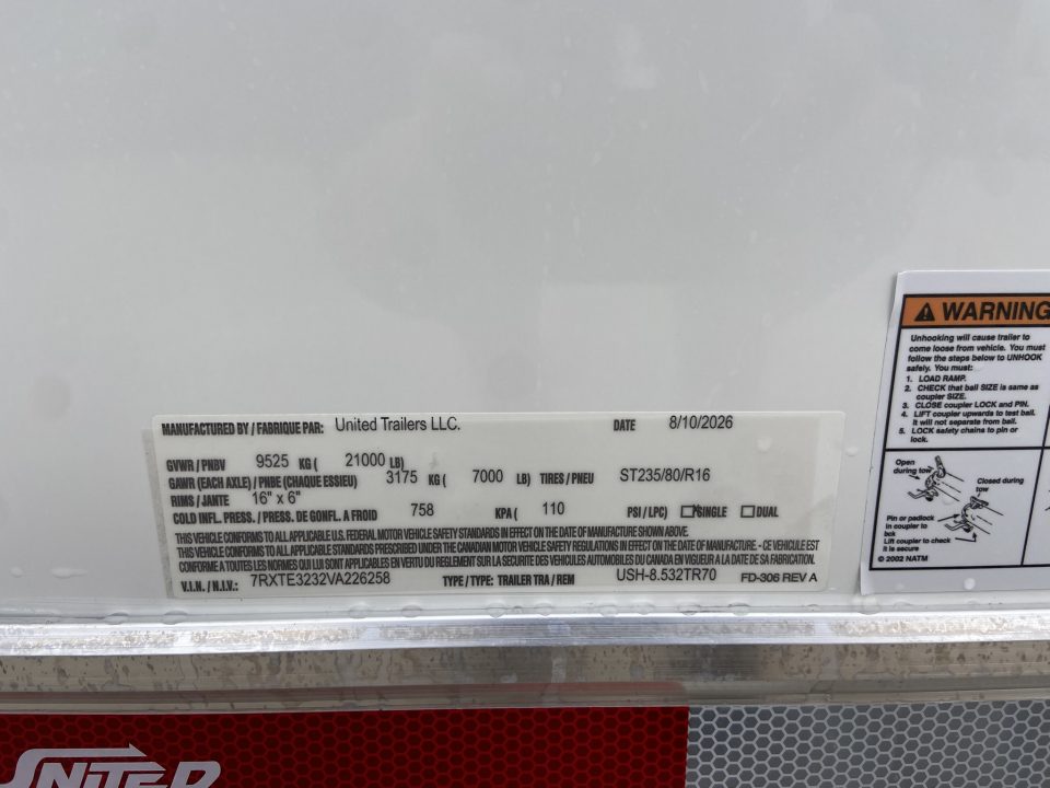 New United Trailers USH-8.5X32 Stacker