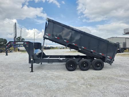 New 2027 Lamar 83X16 TRIPLE 21K TELESCOPIC GOOSENECK DUMP W/48" SIDES & 17.5"/16PLY