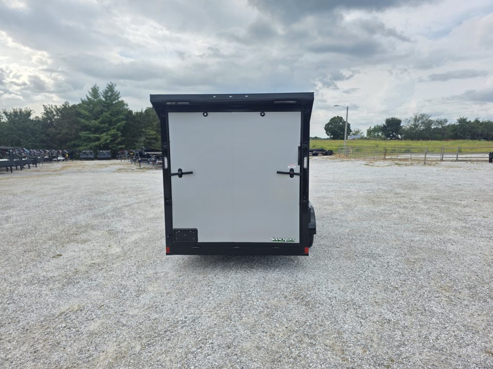 New 2027 Rock Solid Cargo W/ RAMP DOOR/ .08 SEMI SCREWLESS/ BLACKOUT PKG/ 7X16 7' Tall / REAR SPOILER/