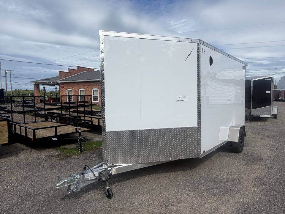New 2027 Lightning 7 X 17 Lightning 2 Place Enclosed Snowmobile Trailer with 7ft Interior