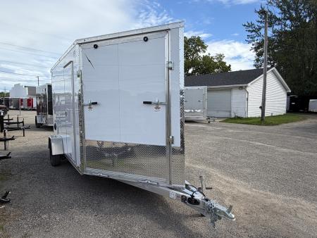 New 2027 Lightning 7 X 17 Lightning 2 Place Enclosed Snowmobile Trailer with 7ft Interior