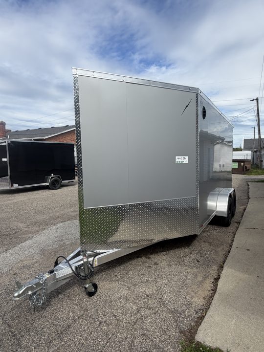 New 2027 7 X 19 Lightning 2 Place Enclosed Snowmobile Trailer Tandem Axle with 7ft Interior