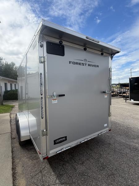 New 2027 7 X 19 Lightning 2 Place Enclosed Snowmobile Trailer Tandem Axle with 7ft Interior