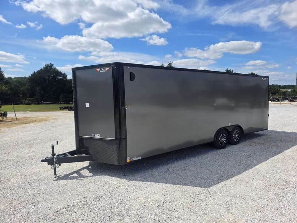 New 2027 H&H 8.5 X 24 TANDEM CARGO W/ RAMP DOOR/ .080/ BLACKOUT PKG