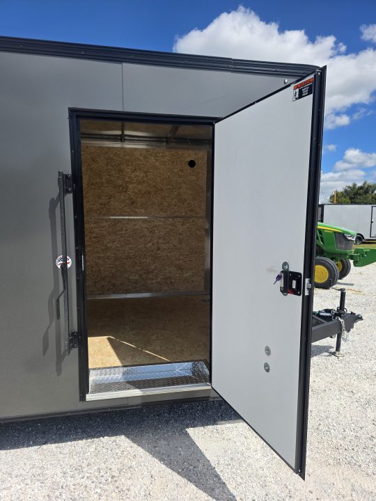New 2027 H&H 8.5 X 24 TANDEM CARGO W/ RAMP DOOR/ .080/ BLACKOUT PKG
