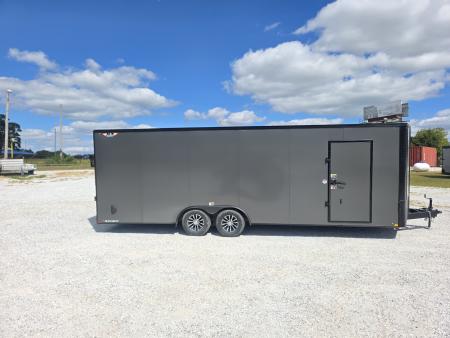 New 2027 H&H 8.5 X 24 TANDEM CARGO W/ RAMP DOOR/ .080/ BLACKOUT PKG