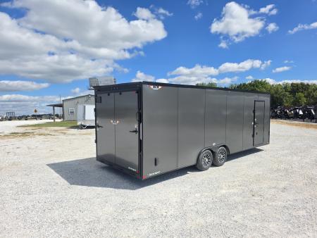 New 2027 H&H 8.5 X 24 TANDEM CARGO W/ RAMP DOOR/ .080/ BLACKOUT PKG