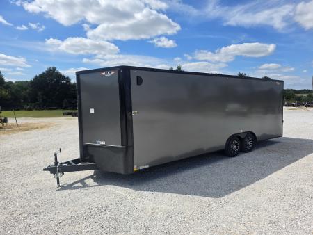 New 2027 H&H 8.5 X 24 TANDEM CARGO W/ RAMP DOOR/ .080/ BLACKOUT PKG