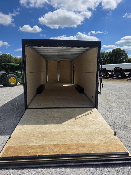 New 2027 H&H 8.5 X 24 TANDEM CARGO W/ RAMP DOOR/ .080/ BLACKOUT PKG