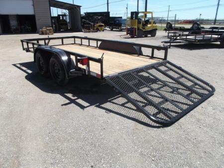 New 2027 J&C Trailers 77X12 Tandem Axle Utility Trailer / Channel Wrap Tongue / 2  Bulldog Coupler / Heavy Duty 4ft Ramp Gate / LED Lights / Electric Brakes