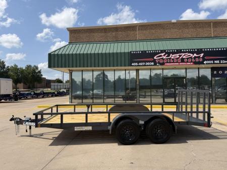 New #160260 2027 LAMAR UC 16 X 77 TANDEM AXLE SQUARE TUBE TOP 7K UTILITY W/ 2' DOVE & RAMP GATE