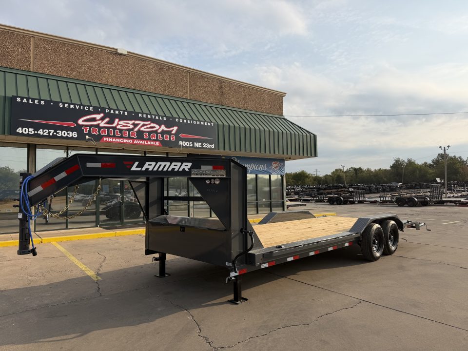 New #158958 2027 LAMAR H6 22 X 102 TANDEM AXLE 14K EQUIPMENT GOOSENECK W/ SLIDE IN RAMPS