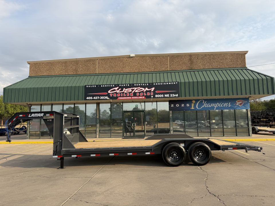New #158958 2027 LAMAR H6 22 X 102 TANDEM AXLE 14K EQUIPMENT GOOSENECK W/ SLIDE IN RAMPS