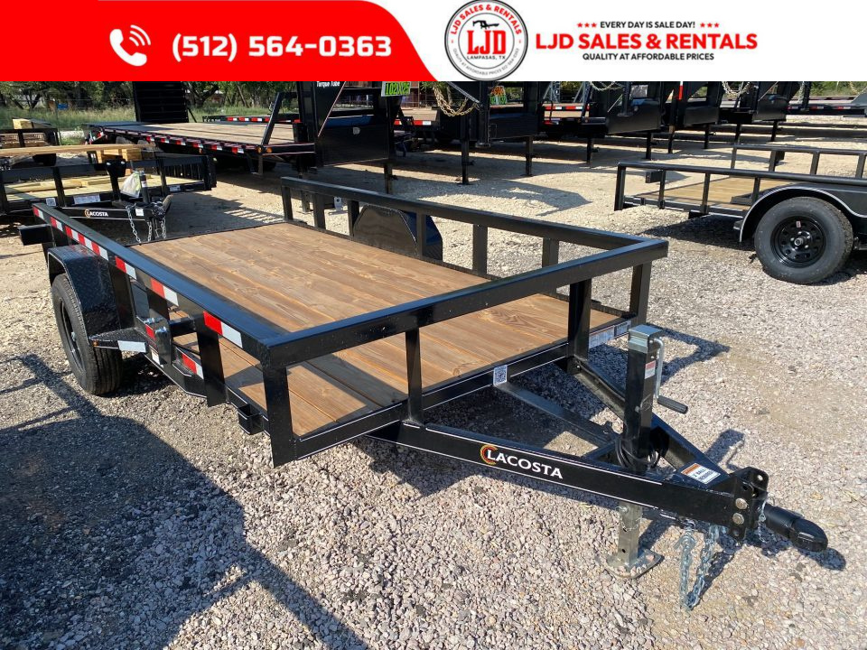 New 2027 Lacosta - 6 x 12 - Utility Trailer - Tube Top -