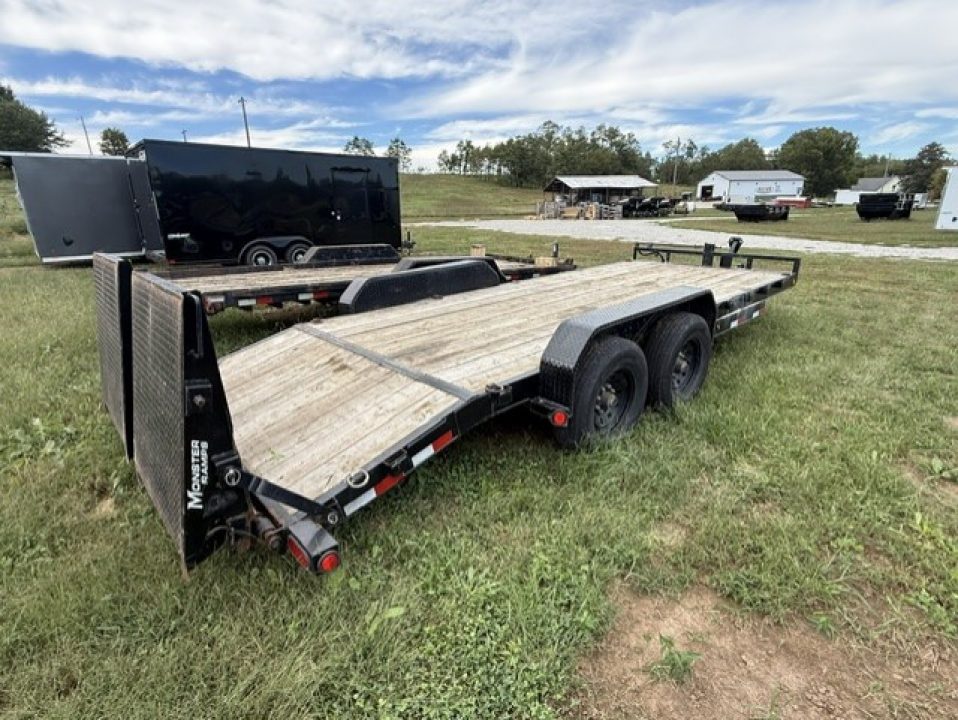 Used 2022 PJ Trailers 83x20 w/ MONSTER RAMPS Equipment Trailer