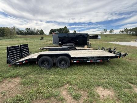 Used 2022 PJ Trailers 83x20 w/ MONSTER RAMPS Equipment Trailer