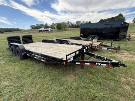 Used 2022 PJ Trailers 83x20 w/ MONSTER RAMPS Equipment Trailer